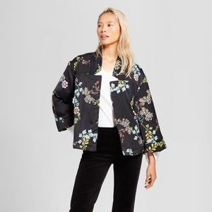 Who What Wear Floral Kimono Jacket